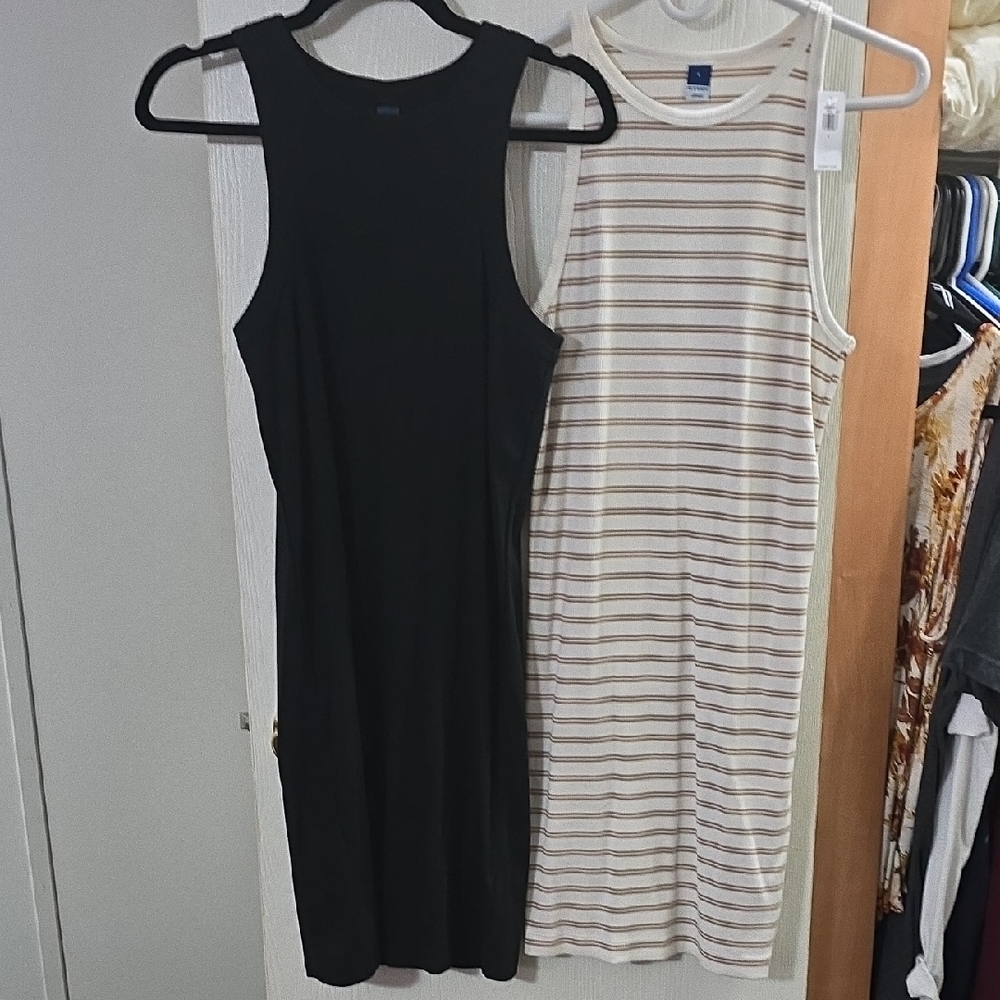 (2) Old Navy L Rib Mini Dresses